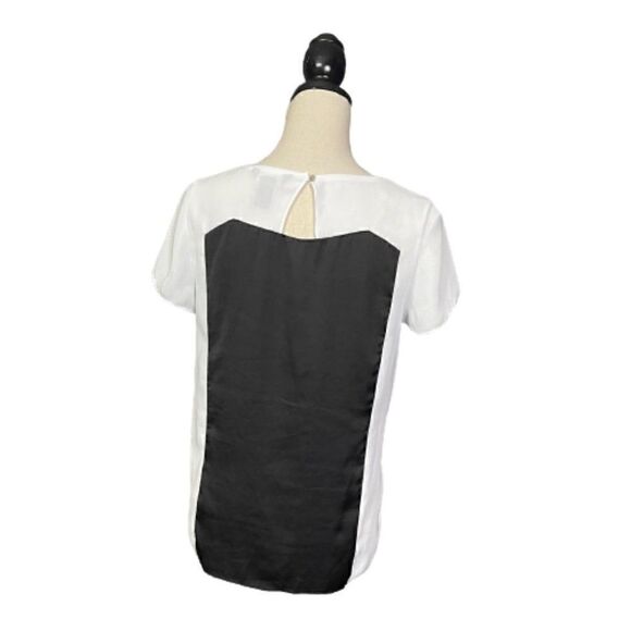 White House Black Market Colorblock Blouse Sz 0 - Picture 2 of 3